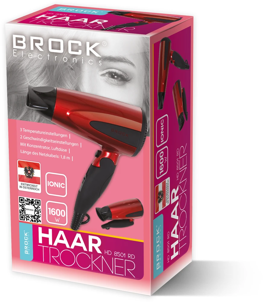 Džiovintuvas Brock Plaukų džiovintuvas HD8501RD Brock