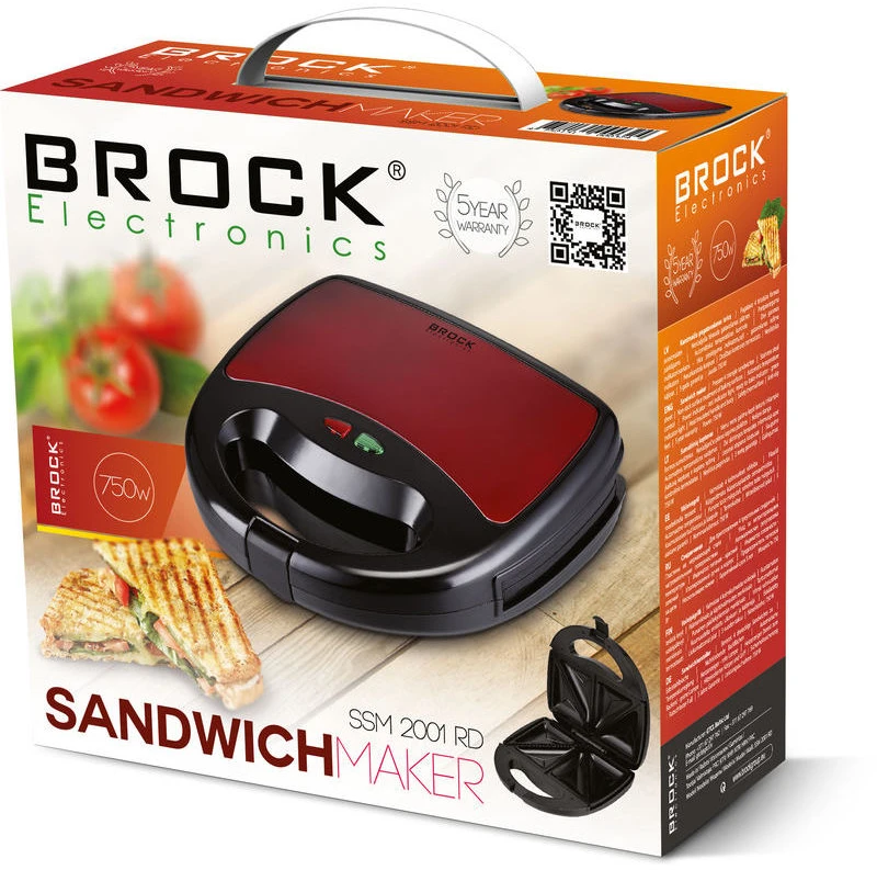 Sumuštinių keptuvas Sumuštinių kepyklė BROCK SSM 2001 RD