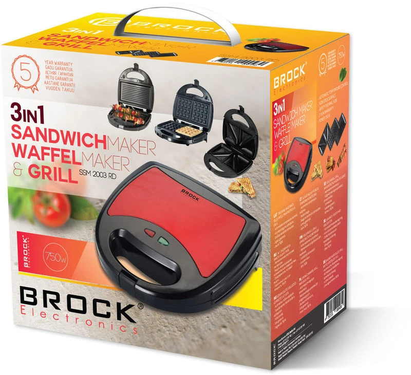 Sumuštinių keptuvas Keptuvas Brock Keptuvas elektrinis 3w1 SSM2003RD Brock