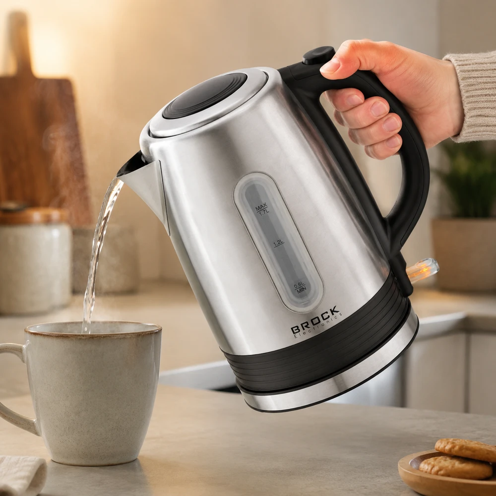 WK 9903 SS Elektrinis virdulys BROCK WK 9903 SS 1,7L, 1850-2200W