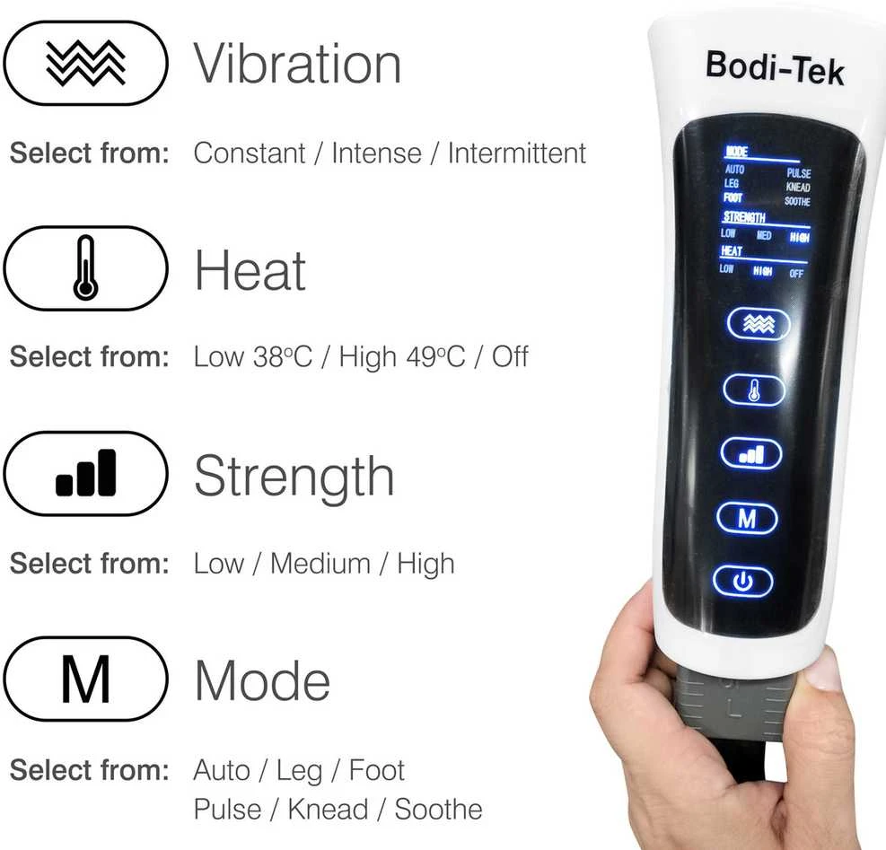 Bodi-Tek Comfort360 oro suspaudimo pusės kojos masažuoklis