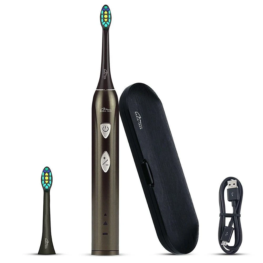 Elektrinis dantų šepetėlis su Sonic WaveClean technologija Media-Tech MT6510, su kelioninė dėtuve ir 2 antgaliais