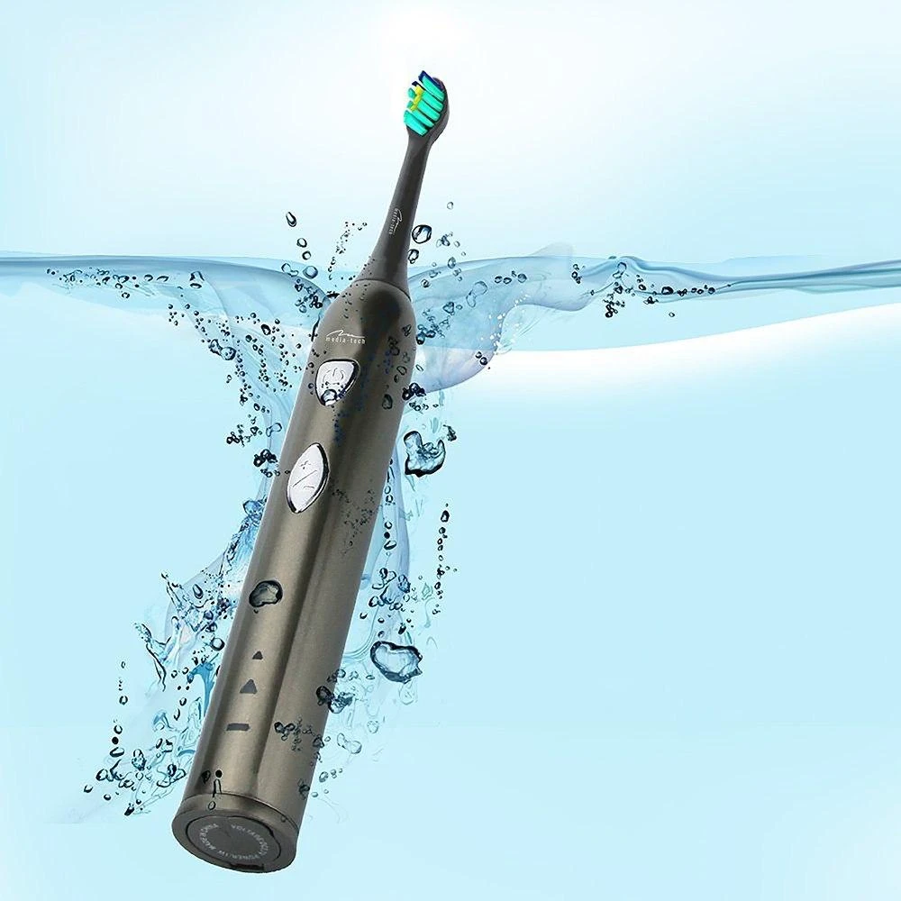 Elektrinis dantų šepetėlis su Sonic WaveClean technologija Media-Tech MT6510, su kelioninė dėtuve ir 2 antgaliais