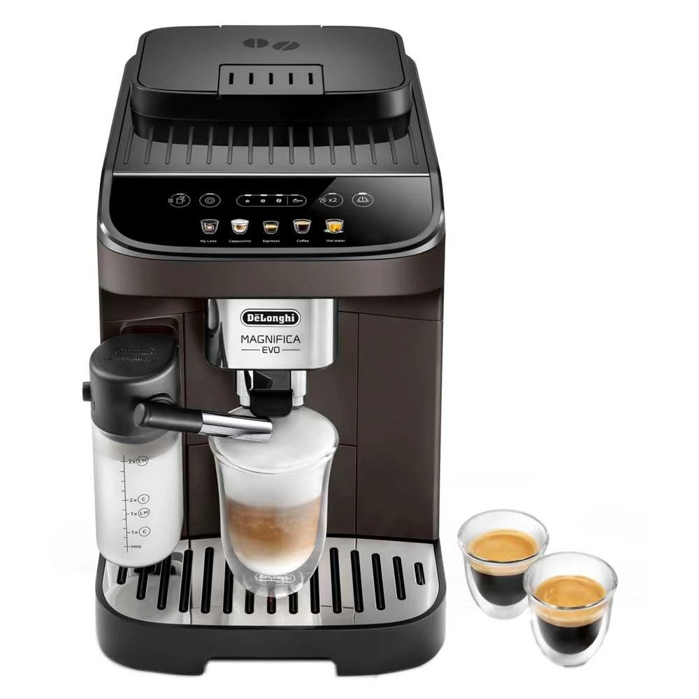 Kavos aparatas Delonghi | | ECAM293.61 BW Magnifica Evo | Slėgis 15 bar | Su pieno plakikliu | Automatinis | 1450 W | Juodas