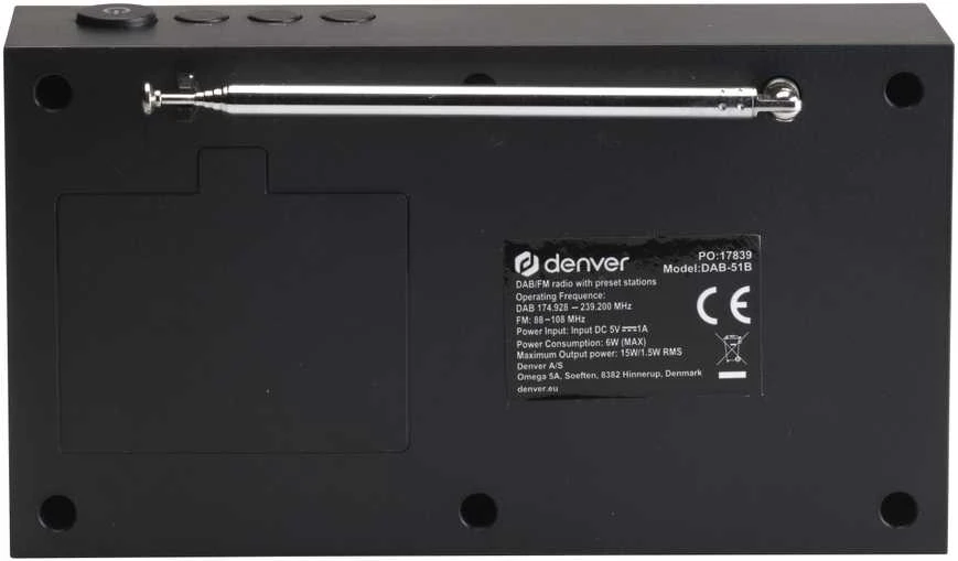 Kompaktowe radio Denver DAB-51B juoda