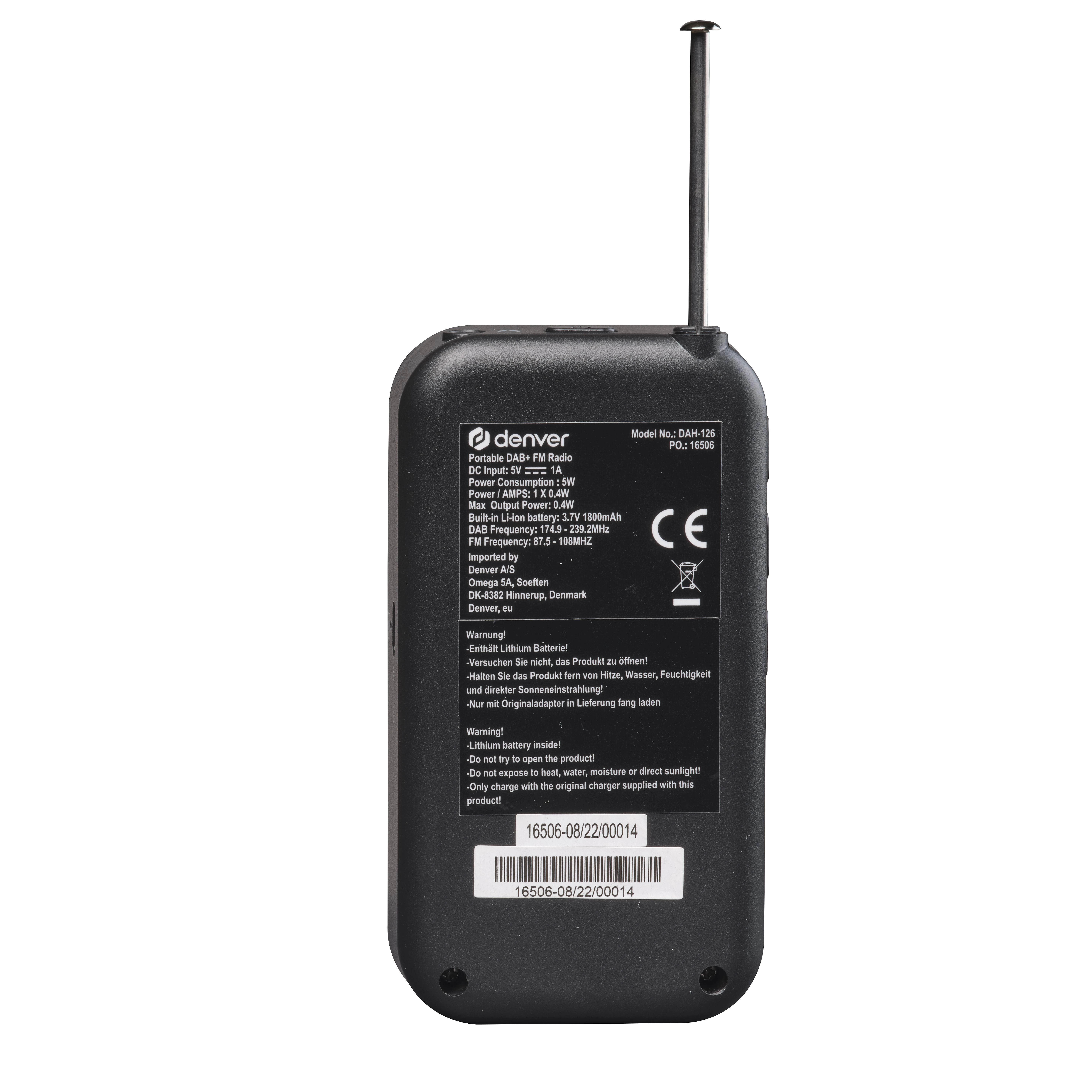 Denverio DAH-126 DAB+/FM delninis radijas