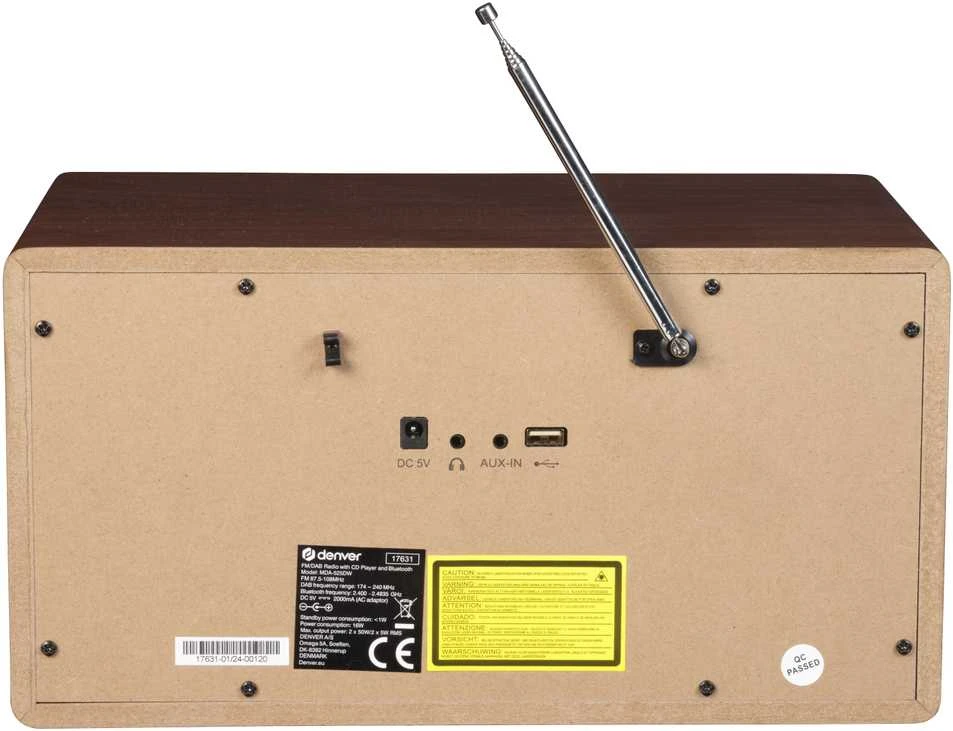 Muzikinis centras Radio retro Denver MDA-525DW dark wood
