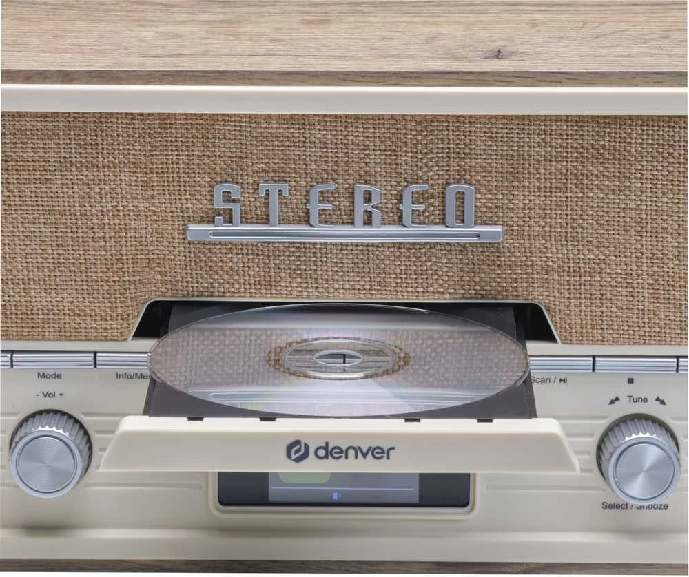 Retro radijas Denver MDA-525LW šviesaus medžio