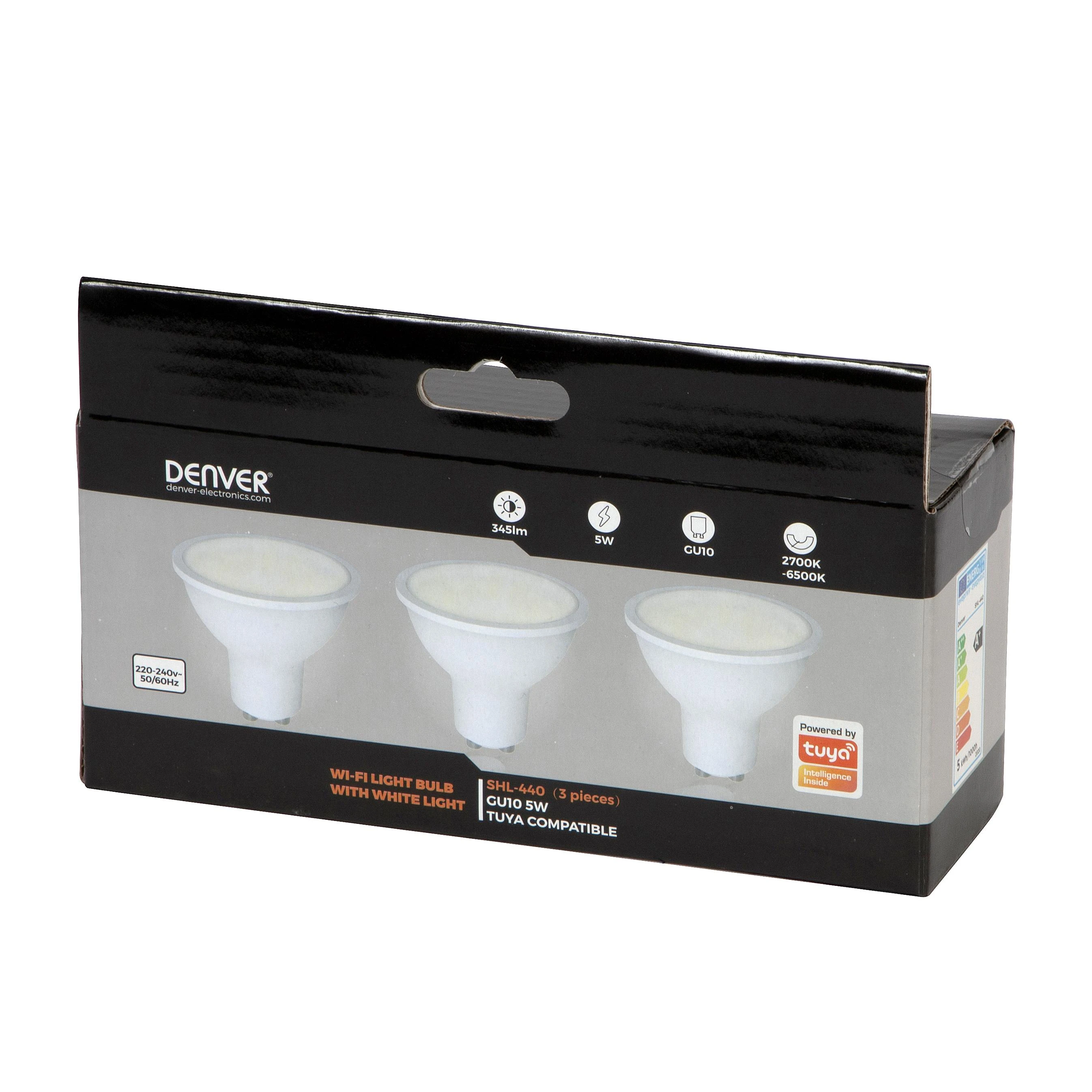 Išmani Lemputė LED Denver Electronics SHL-440 Wifi 5W GU10 2700K - 6500K (3 uds)