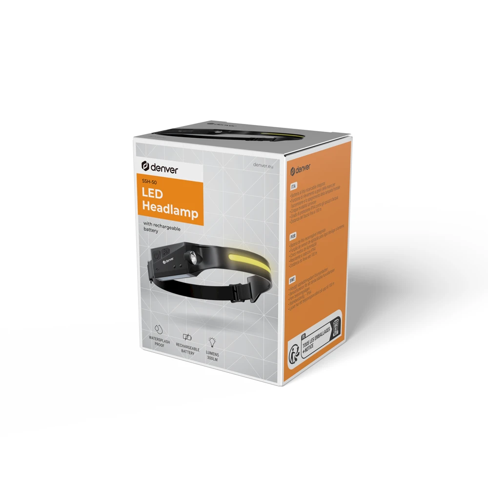 Žibintuvėlis Denver Denver SSH-50 LED-Head Lamp with Baterija and Sensor