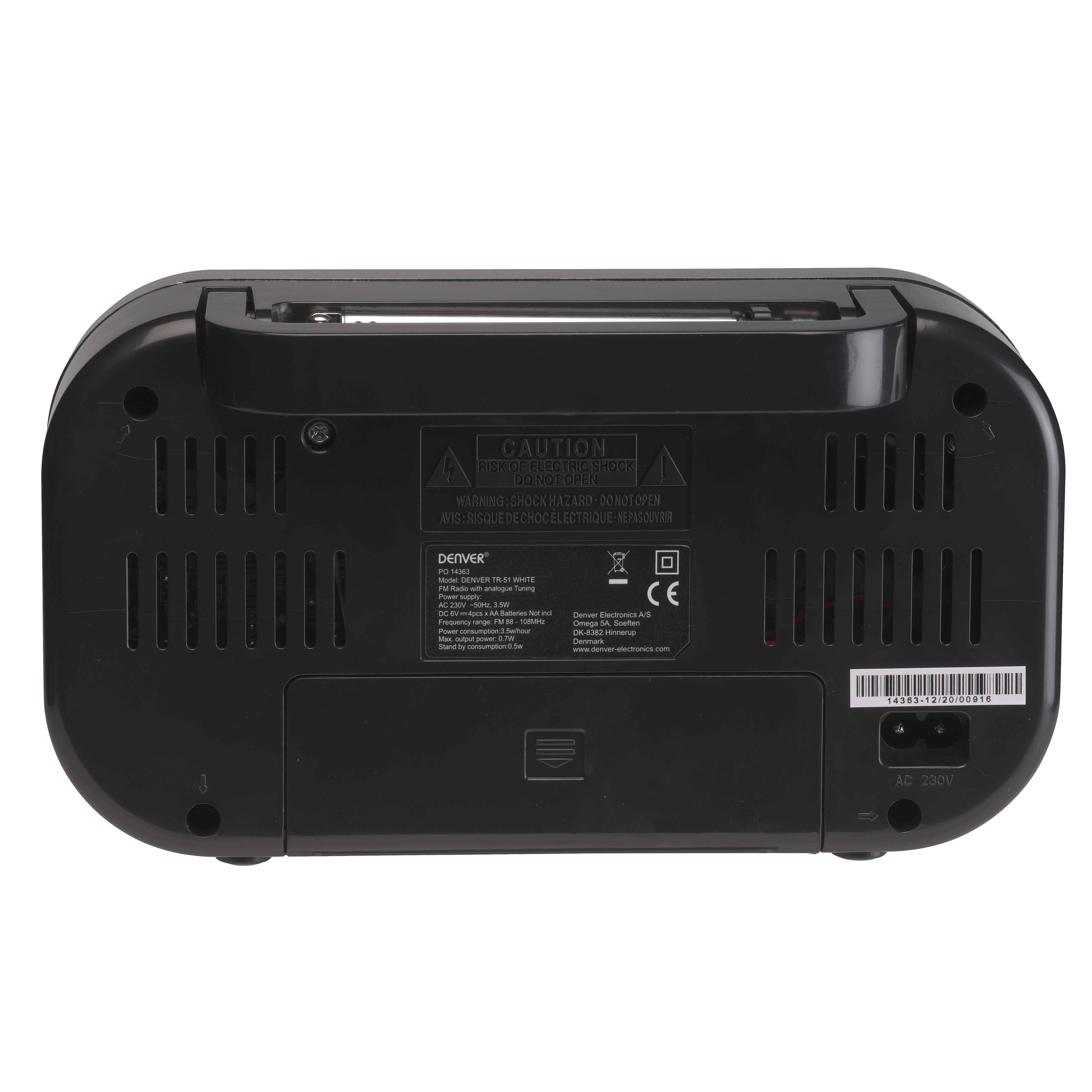 FM radijas Denver TR-51 balta