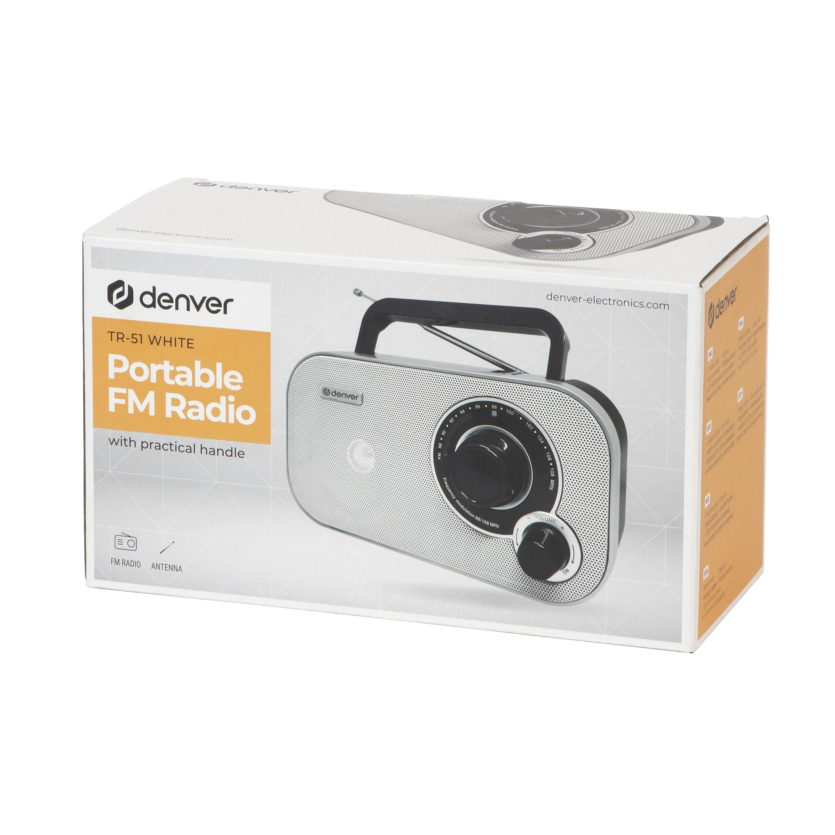 FM radijas Denver TR-51 balta