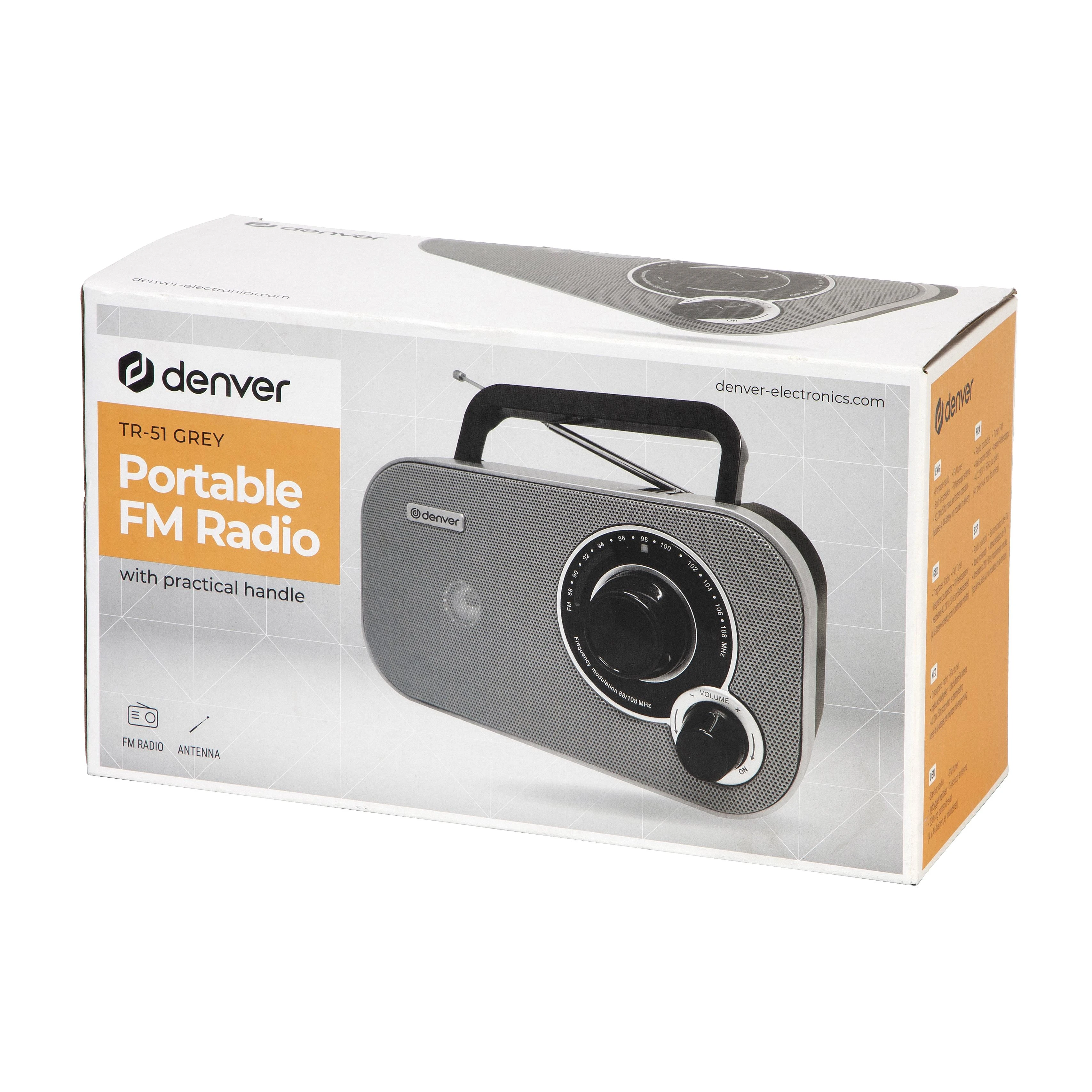 FM radijas Denver TR-51 pilka