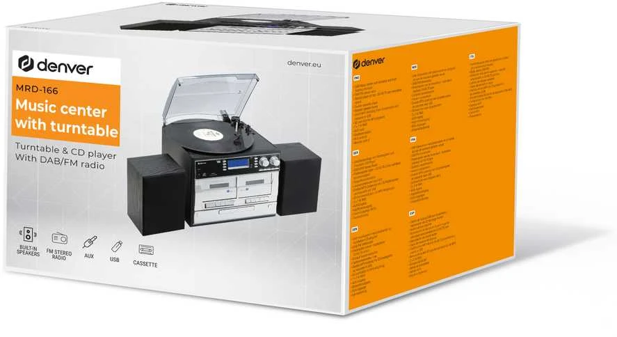 Muzikinis centras Denver MRD-166 mini stereo sistema su patefonu ir DAB+/FM radiju