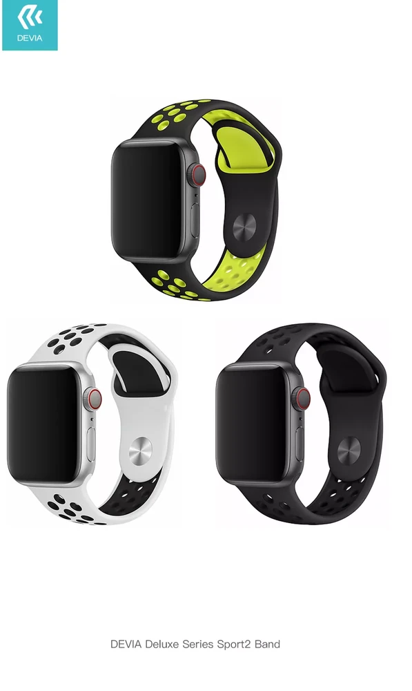 Devia Deluxe Series Sport Band for Apple Watch 4 Geltona