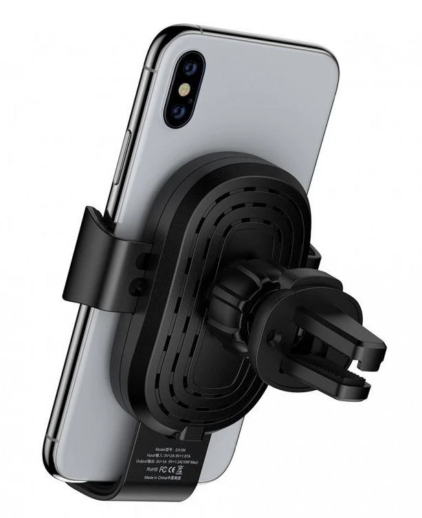Automobilinis Universalus telefono laikiklis Devia Gravity tvirtinamas į ventiliacijos groteles, juodas