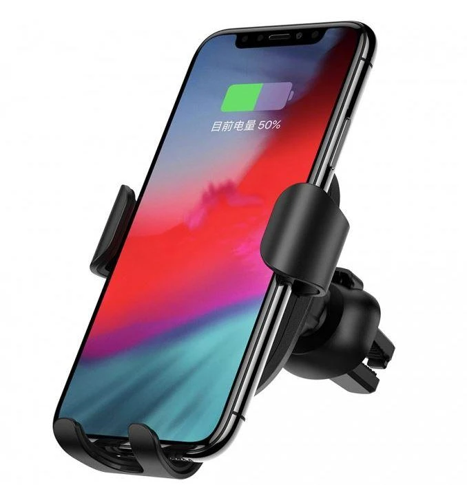 Automobilinis Universalus telefono laikiklis Devia Gravity tvirtinamas į ventiliacijos groteles, juodas