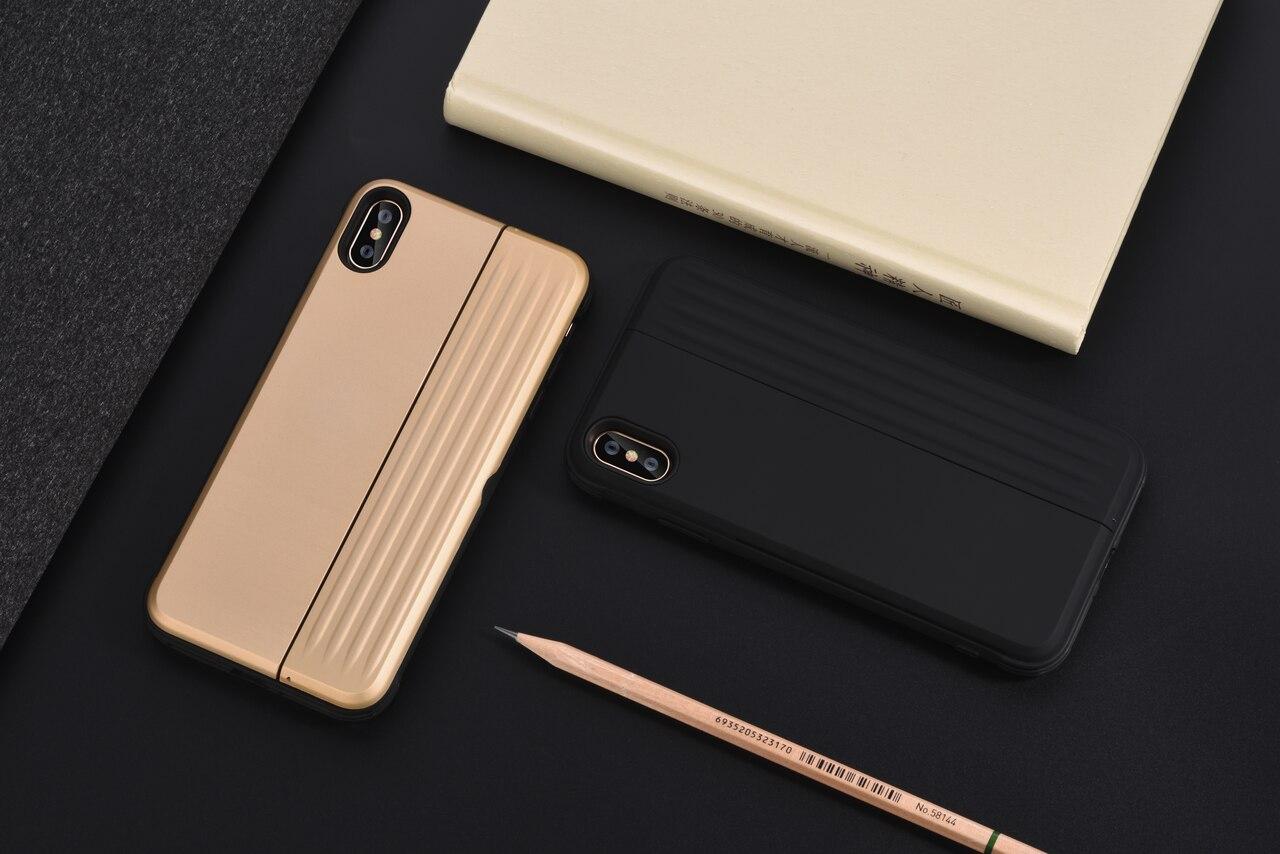 Auksinis telefono dėklas Devia H-Card iPhone XS Max (6.5)