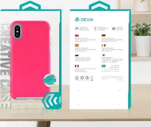 Devia Telefono dėklas iPhone XS Max, rožinės raudonos spalvos