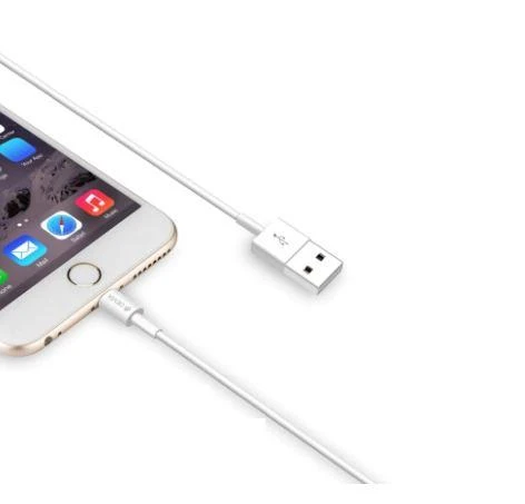 Devia laidas Smart EC080 USB – Lightning 1,0 m 2,1A baltas