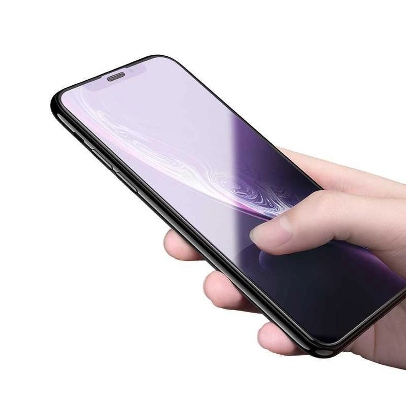 Devia Apsauginis stiklas nuo mėlynos šviesos iPhone XR (6,1") ekranui, juodas, 10 vnt.