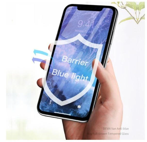 Devia Mėlyna Juodas apsauginis stiklas iPhone 11 Pro Max ekranui su anti-mėlynas-ray funkcija