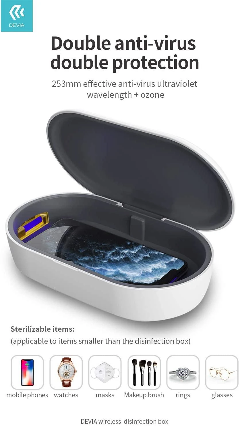 Devia Wireless Charging Dezinfekavimo dėžutė baltas
