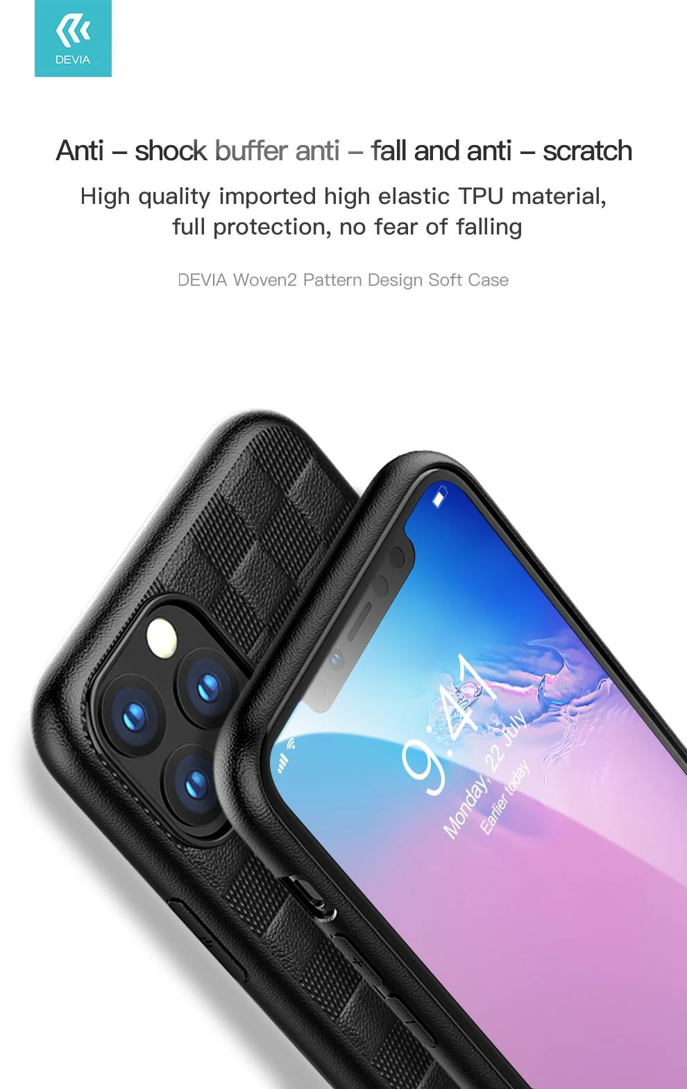 Devia Juodas TPU dėklas iPhone 11 Pro