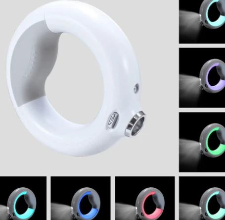 Doggy Village LUMINOUS Pavadėlis - Tvirtas 3 viename pavadėlis su LED žibintuvėliu, spalvotu rankenos apšvietimu ir higieninio maišelio dozatoriumi vidutiniams ir dideliems šunims, rožinė