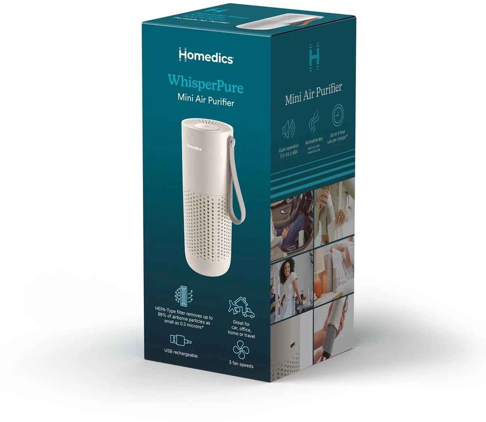 Drėkintuvas Homedics AP-P59BG-WW Whisper Pure Mini Air Purifier