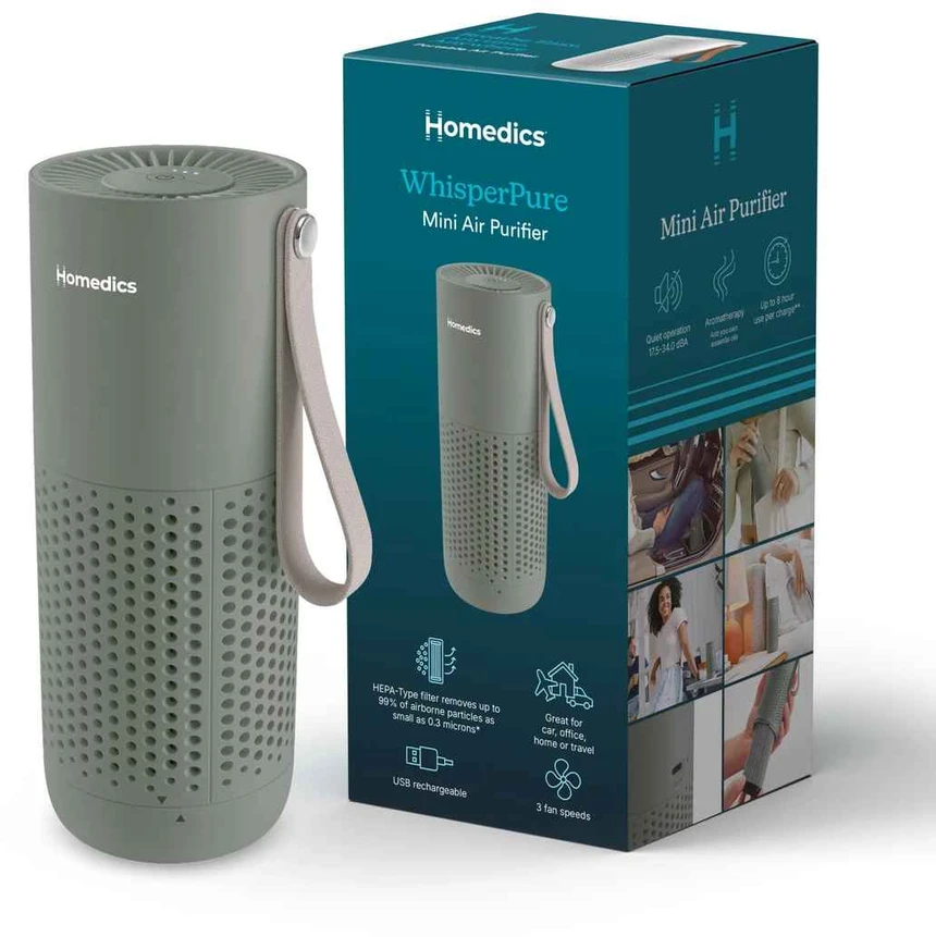 Drėkintuvas Homedics AP-P59GN-WW Whisper Pure Mini Air Purifier