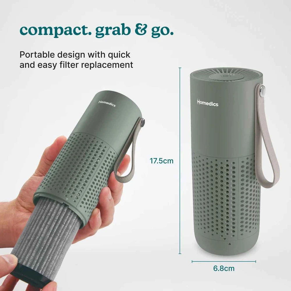 Drėkintuvas Homedics AP-P59GN-WW Whisper Pure Mini Air Purifier