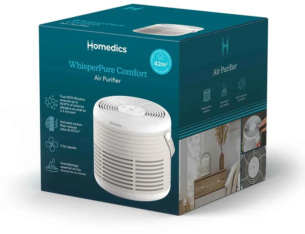 Drėkintuvas Homedics AP-T63BG-WW Whisper Pure Comfort Air Purifier