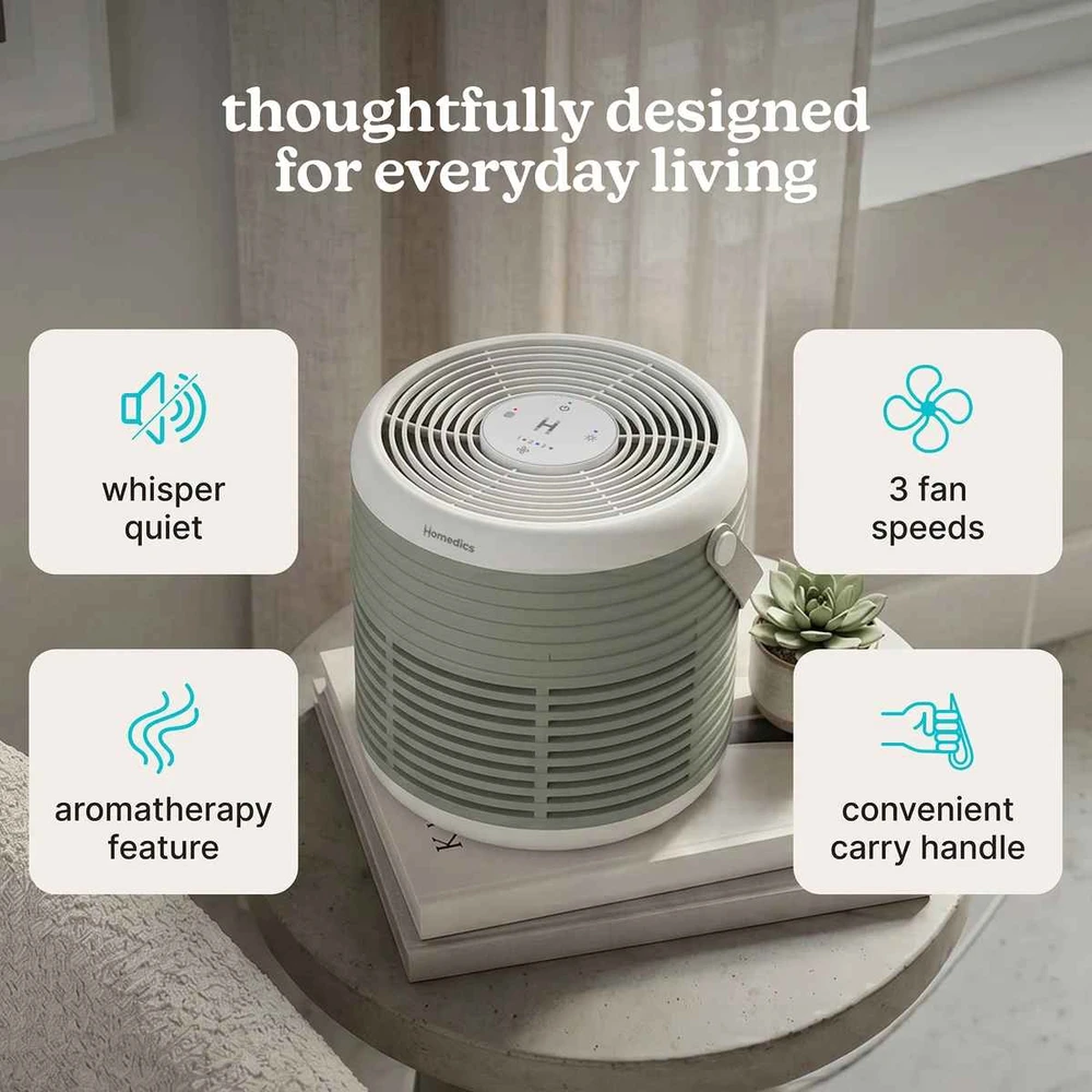Drėkintuvas Homedics AP-T63GN-WW Whisper Pure Comfort Air Purifier