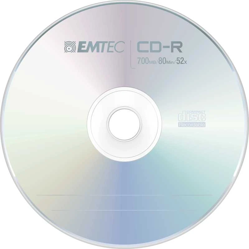 Emtec CD-R kompaktinis diskas su technine informacija