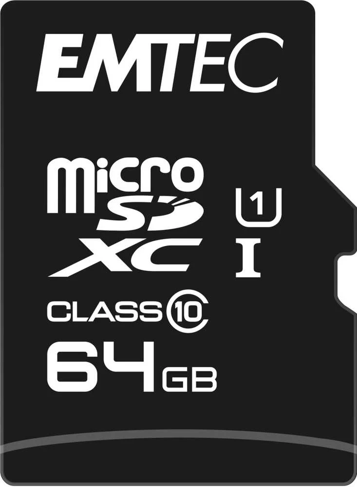Atminties kortelė Karta Emtec Gold+ Micro SDXC 64 GB, 10 klasė (ECMSDM64GXC10GP)