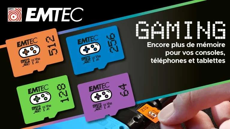 Emtec Gaming Micro SD kortelių spalvota kolekcija