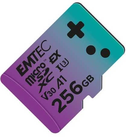 Emtec 256GB atminties kortelė su spalvotu gradientu