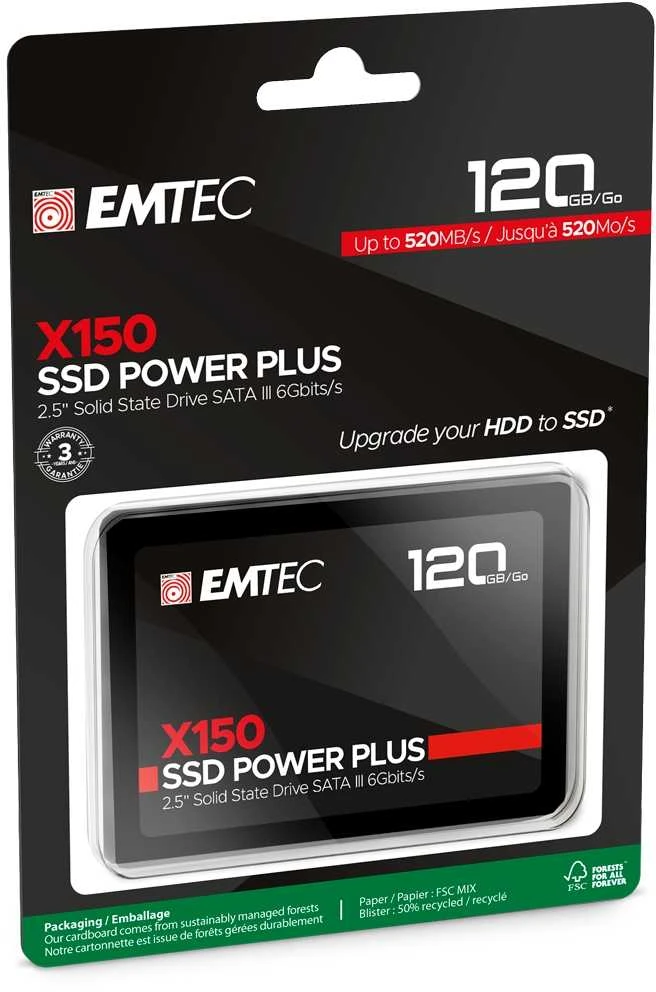 „Emtec“ SSD 2,5 „SATA X150“ 120 GB „Power Plus“