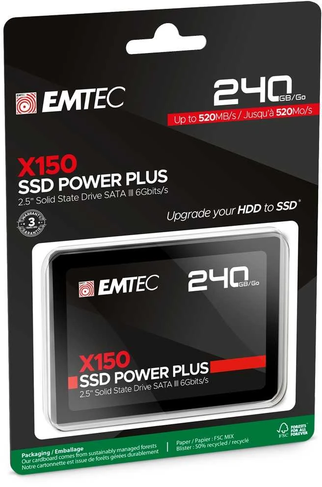 „Emtec“ SSD 2,5 „SATA X150“ 240 GB „Power Plus“