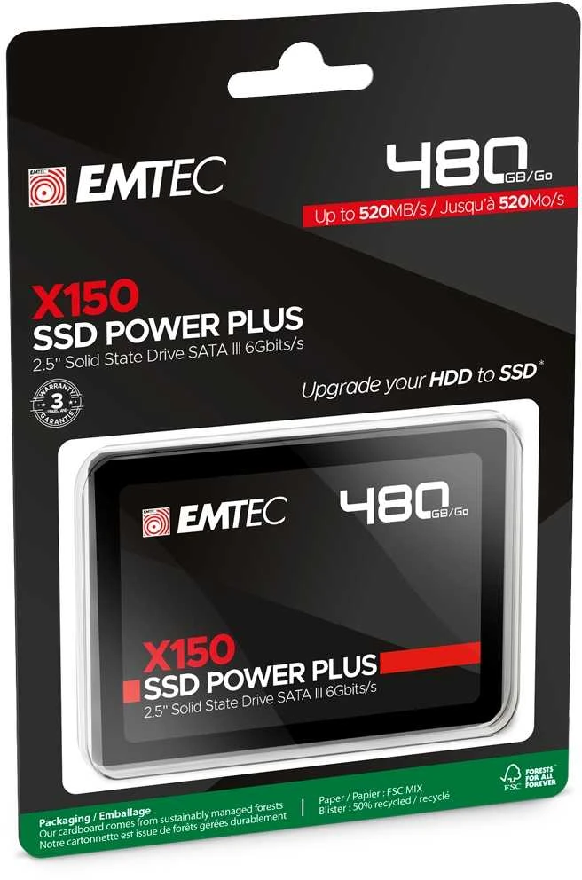 „Emtec“ SSD 2,5 „SATA X150“ 480 GB „Power Plus“