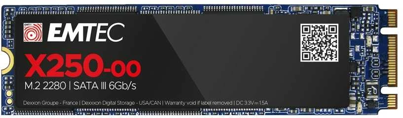 Disk SSD Emtec X250 256GB M.2 2280 SATA III (ECSSD256GX250)