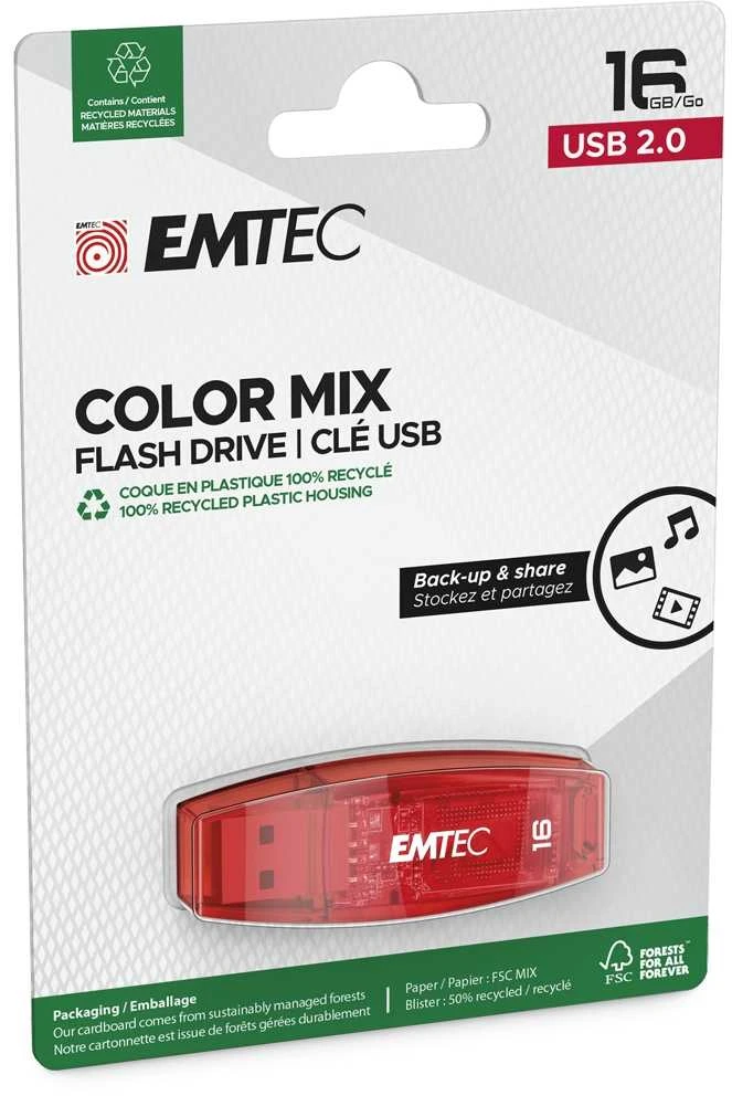 Emtec USB2.0 C410 16GB Raudona