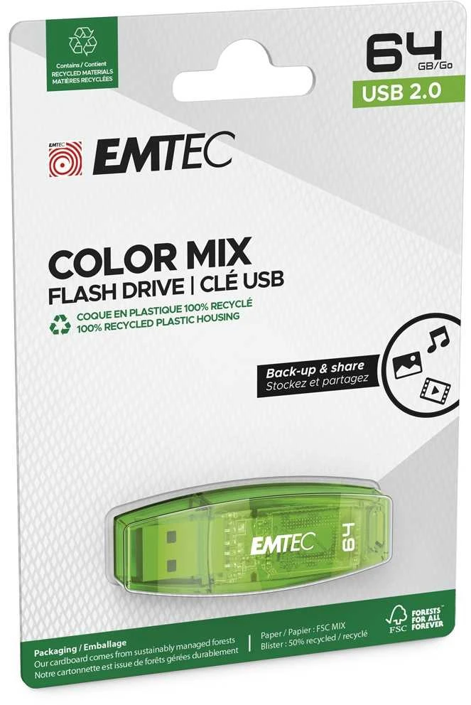 Emtec USB2.0 C410 64GB Žalias