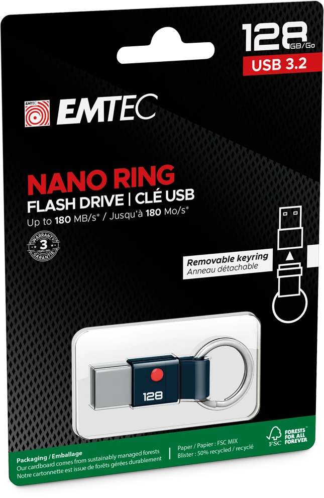 Emtec USB3.2 Nano Ring T100 128GB
