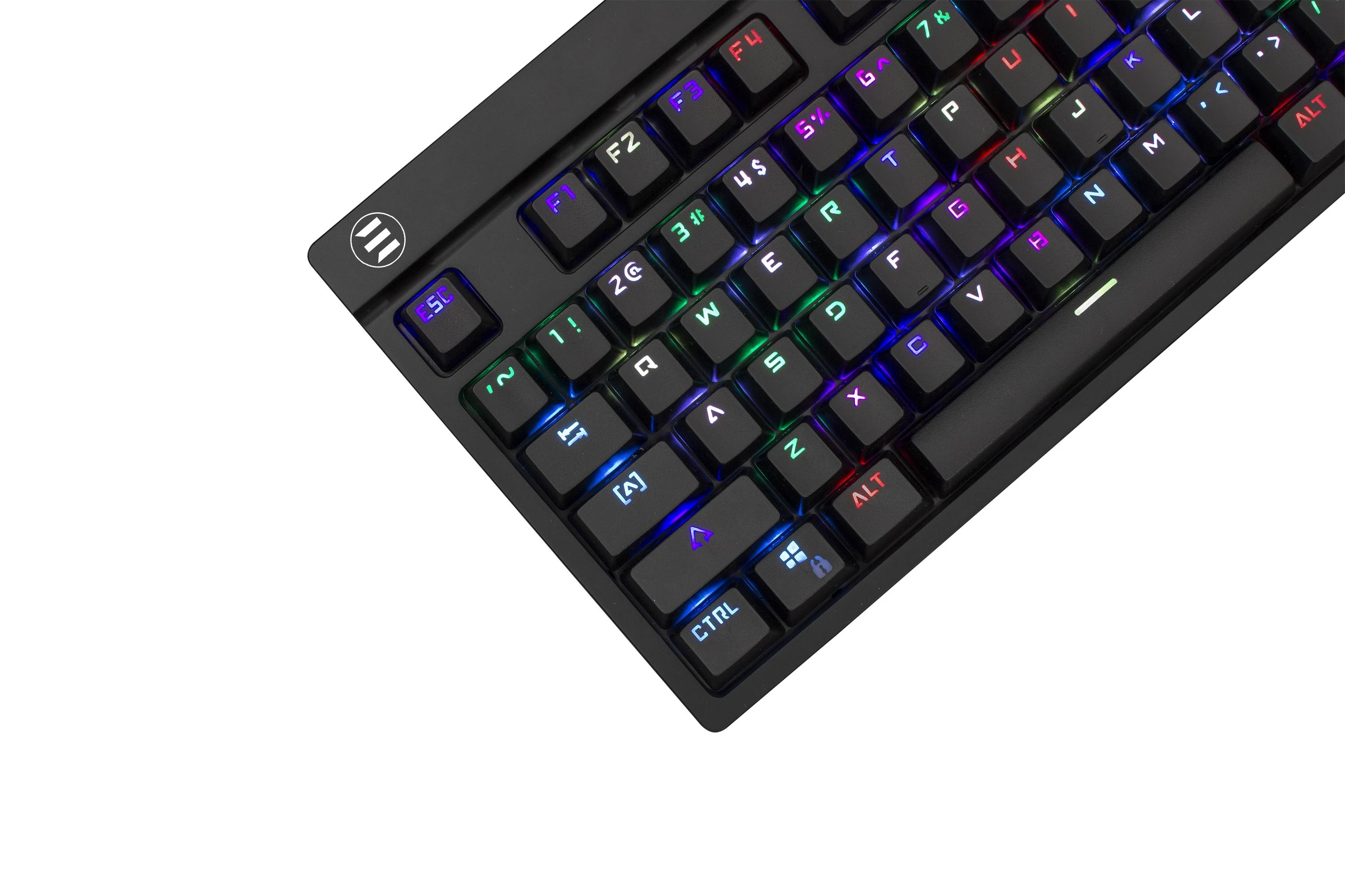 Mechaninė TKL RGB klaviatūra žaidimams eShark Kodachi, Red Switch (+10 Blue Switch), US išdėstymas