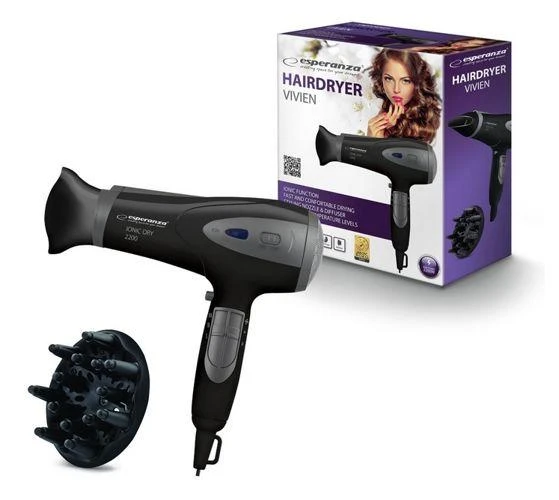 Plaukų džiovintuvas ESPERANZA HAIR DRYER 2200W IONIC VIVIEN EBH005K