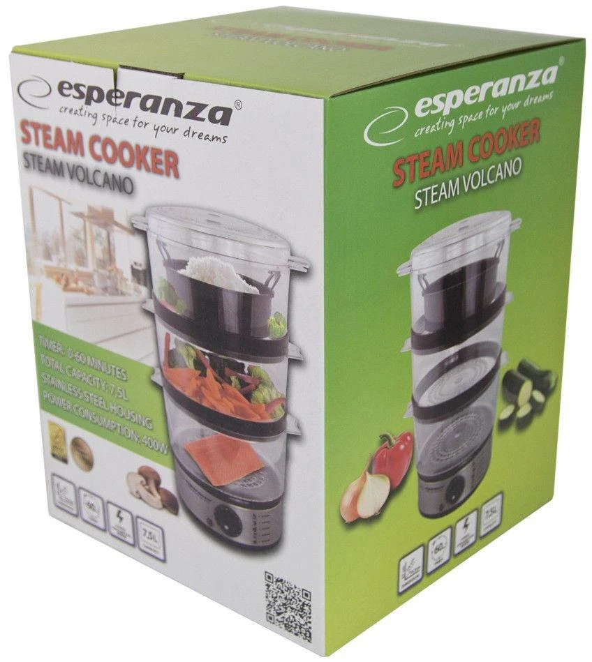 Garų Puodas - Esperanza 3 Nerūdijančio Plieno 400 W 7,5L