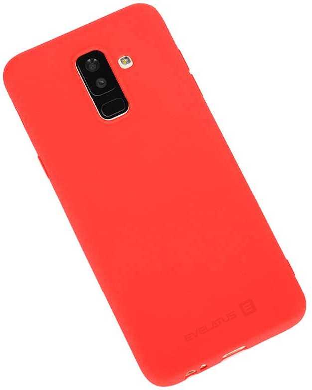 Evelatus Samsung Galaxy A6 Plus 2018 Nano Silikoninis dėklas Soft Touch TPU Raudona