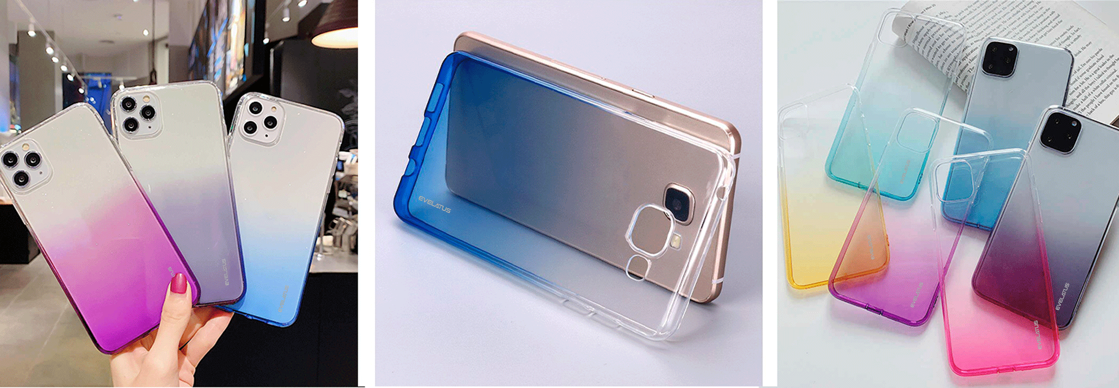 Dėklas Evelatus Xiaomi Mi 9 Lite Gradient TPU Case Rose Raudona